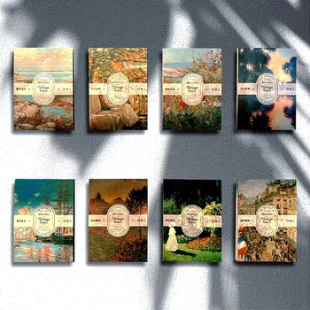 MOHAMM 50 Листов Винтажная Картина маслом Пейзаж Материал Бумага для Скрапбукинга DIY Collage Journaling Art Crafts - Изображение 2  