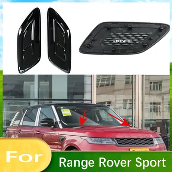 Для Land Rover Range Rover Sport 2018-2022 Боковое Вентиляционное Отверстие Капота Молдинг Капота Крышка Черного Автомобиля Переднее Выпускное Отверстие Двигателя Накладка На Капот - Изображение 1  