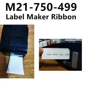 Лента для этикетирования из ткани с высокой Адгезией 10PK для M21-750-499 Черный На белом 4,9 М Нейлон, Совместимый С Этикетировщиком, Ручным принтером этикеток - Изображение 2  